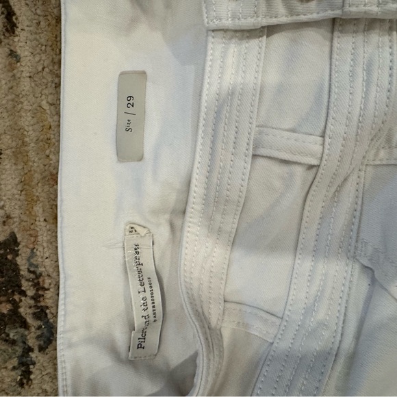 Anthropologie Pilcro High Waisted White Stretch Denim Shorts Size 29 - Picture 4 of 5